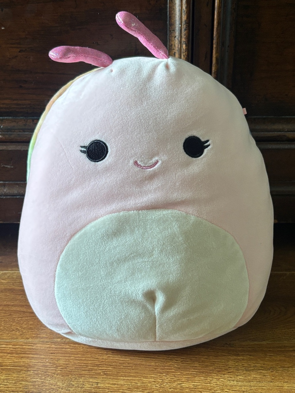 Sqishmallows pink snail plush